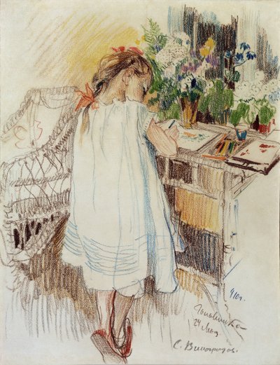 A little one, 1910 by Sergei Arsenevich Vinogradov