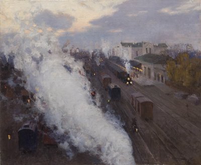 Kharkov Railway Station, 1892 by Sergei Arsenevich Vinogradov