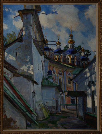 View of the Pskovo-Pechersky Monastery by Sergei Arsenevich Vinogradov