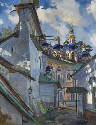 View of the Pskovo-Pechersky Monastery by Sergei Arsenevich Vinogradov
