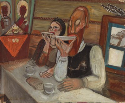 Drinking Tea by Sergei Yurevich Sudeikin