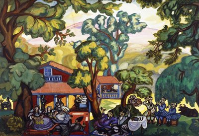 Georgian Scene by Sergei Yurevich Sudeikin