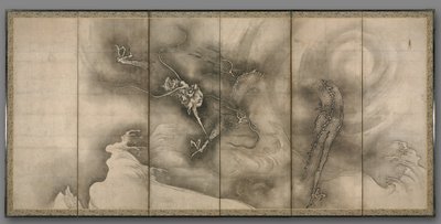 Dragon and Tiger, 1500s by Sesson Shkei