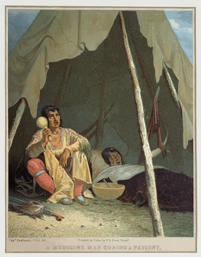 Native American shaman by Seth Eastman