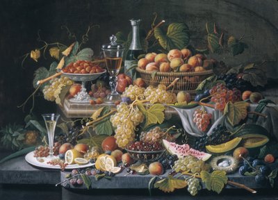Still Life: Fruit, 1855 by Severin Roesen