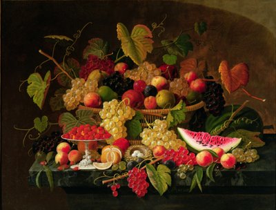 Still Life with Fruit by Severin Roesen