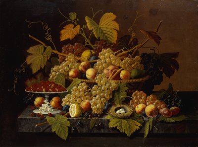 Still Life with Fruit by Severin Roesen