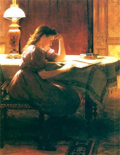 Homework, 1895 by Seymour Joseph Guy