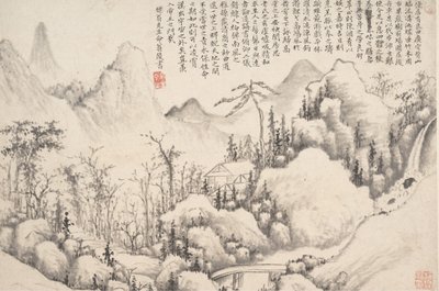 Mountain Retreat, datable to 1654-55 by Shi Lin