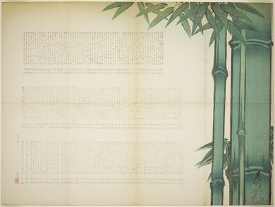 Bamboo Poetry Sheet by Shibata Zeshin