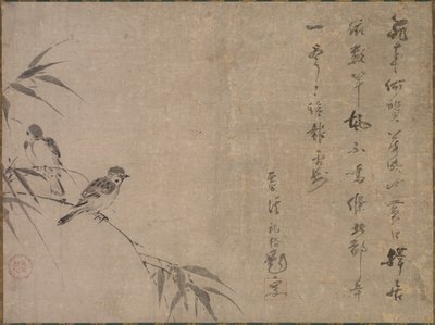 Sparrows and Bamboo by Shiken Seidō