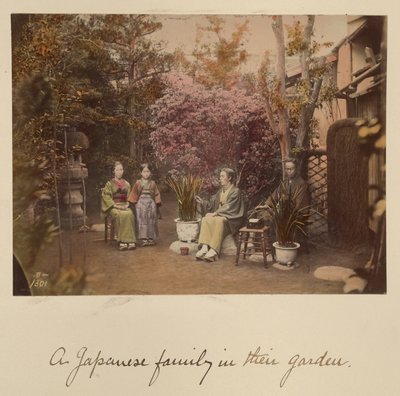A Japanese Family in Their Garden by Shinichi Suzuki