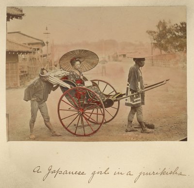 A Japanese Girl in a Jinrikisha by Shinichi Suzuki