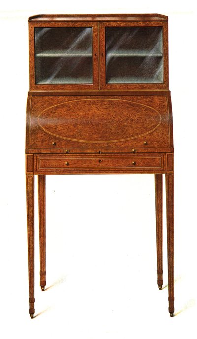 Amboyna-Wood Writing Cabinet by Shirley Charles Llewellyn Slocombe