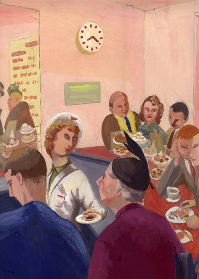 Cafe Interior, London by Shirley Markham