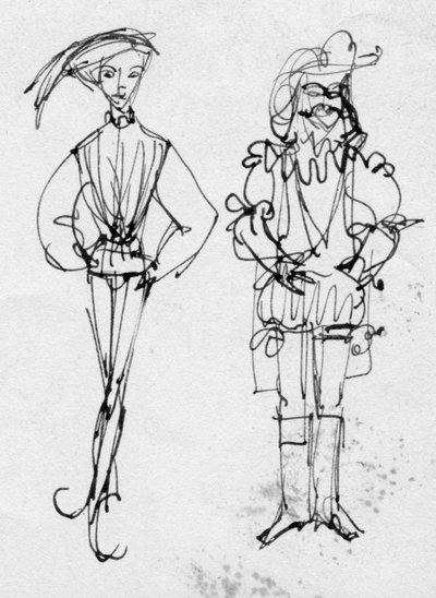Men in period costume by Shirley Markham