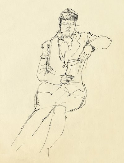 Seated Woman Reading by Shirley Markham