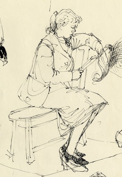 Seated Woman Reading by Shirley Markham