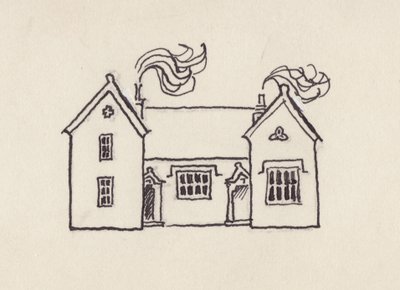 The School House, Little Bedwyn, 1980s by Shirley Markham