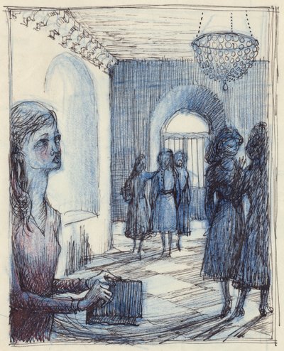 Woman Holding a Purse by Shirley Markham