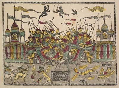 Battle Scene (verso) by Shri Gobinda Chandra Roy