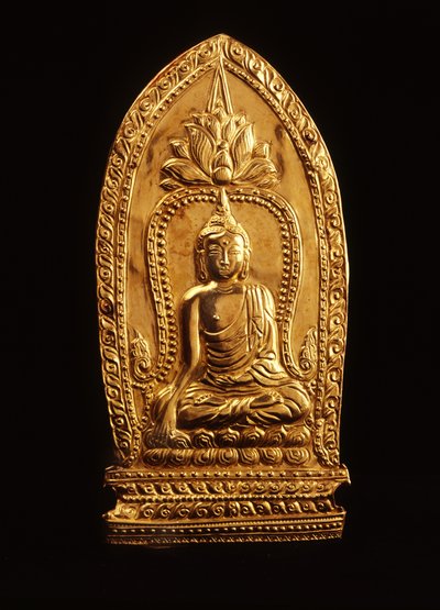 Votive plaque depicting Buddha subduing Mara by Siamese School