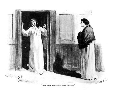 Her Face Blanched With Terror by Sidney Paget