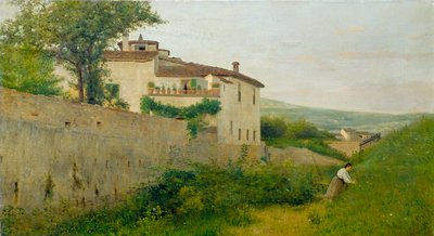 A view in Piagentina by Silvestro Lega
