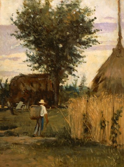 Barnyard by Silvestro Lega