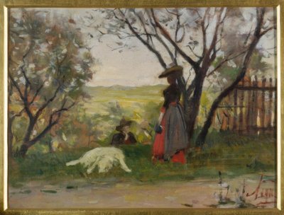 The Mistress of the Garden by Silvestro Lega