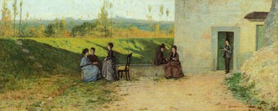 Visit to Villa by Silvestro Lega