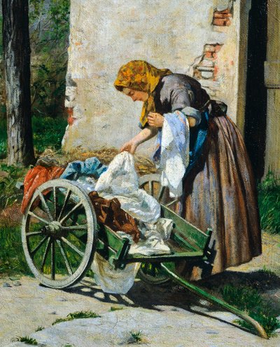 Washerwomen near Florence by Silvestro Lega
