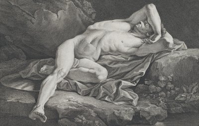 Study of Male Nude by Simon Charles Miger