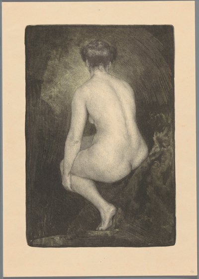 Seated Naked Woman by Simon Moulijn