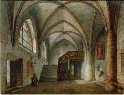 Entrance to Zwölfbrüderhaus by Simon Quaglio