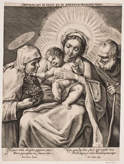 The Holy Family and St. Clara by Simon de Pas