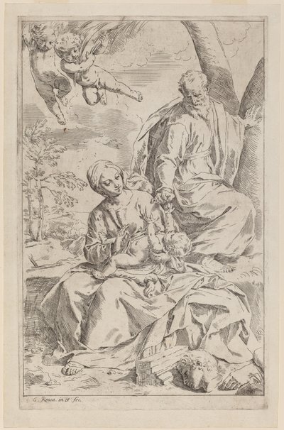 The Rest on the Flight into Egypt by Simone Cantarini