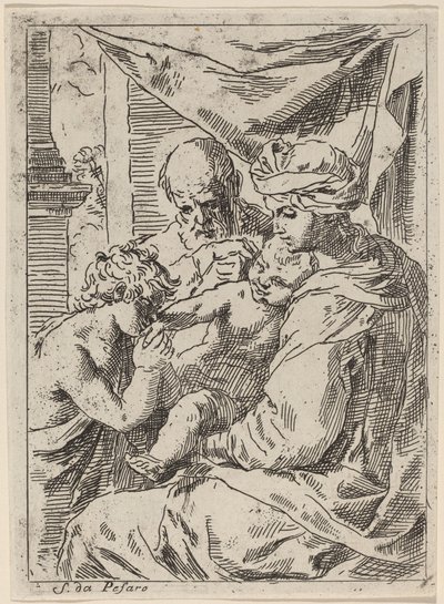 The Virgin and Child with Saint John by Simone Cantarini