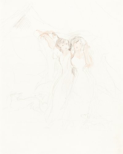 Two Girls under a Cloak by Sir David Wilkie