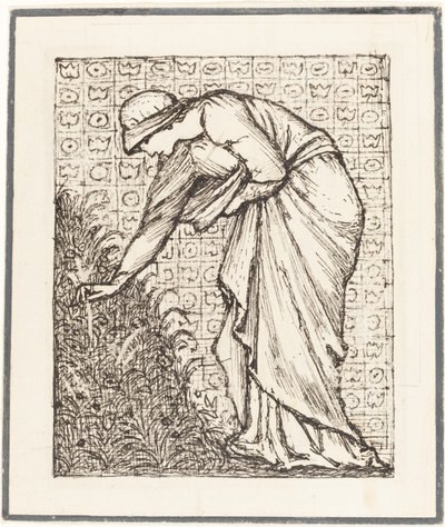 Lady Picking Flowers by Sir Edward Coley Burne Jones