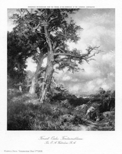 Forest Oaks, Fontainebleau by Sir Ernest Albert Waterlow