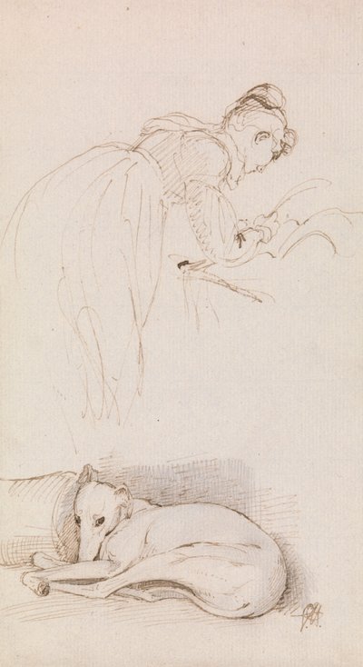 Studies of Woman and Greyhound by Sir George Hayter
