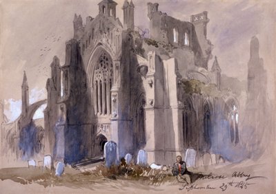 Melrose Abbey by Sir John Gilbert