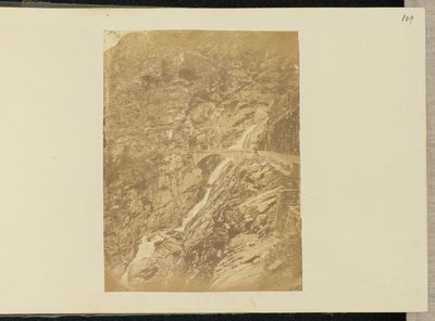 Mountain waterfall by Sir John Joscelyn Coghill