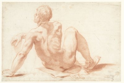 Study of a Seated Male Nude by Sisto Badalocchio