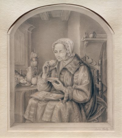 Woman Drinking Coffee by Sophie Hartz