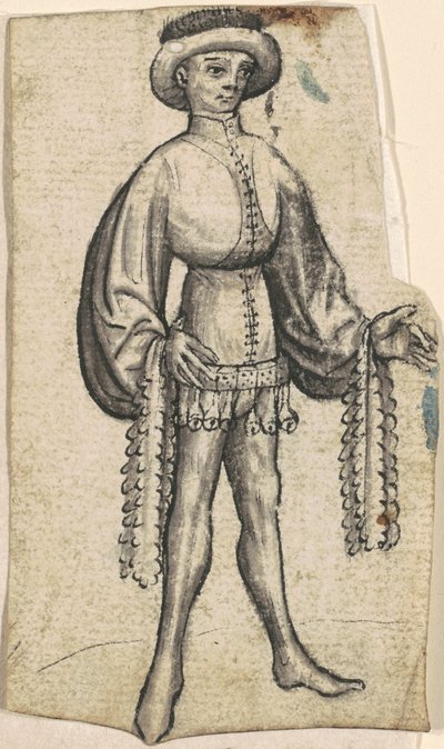 A Standing Courtier by South German 15th Century