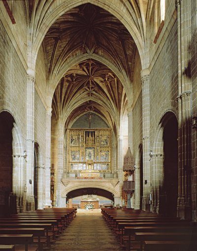 Interior view of the church by Spanish School