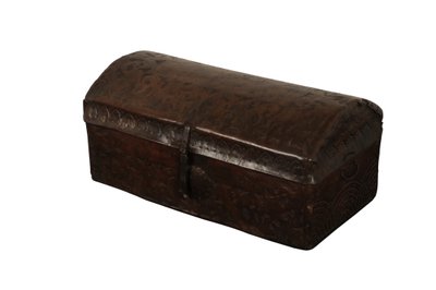 Leather Covered Domed Chest, Spain, c.1700 by Spanish School
