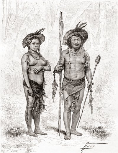 Native Indians from Rio Branco, South America by Spanish School